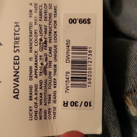 NWT Lucky Mid Rise Jeans size 10 - Picture 8 of 9
